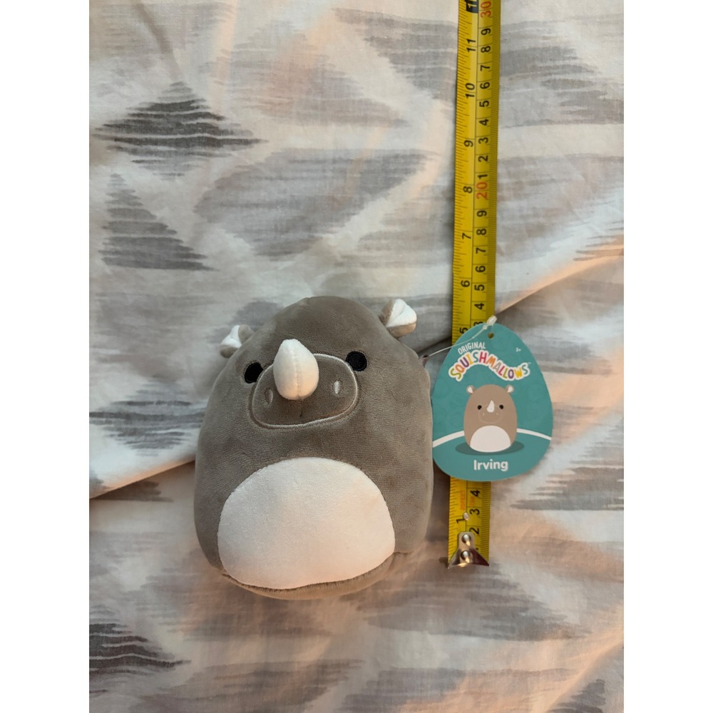 Squishmallows Irving the Rhino 5 Inch Grey Plush Stuffed Animal NWT